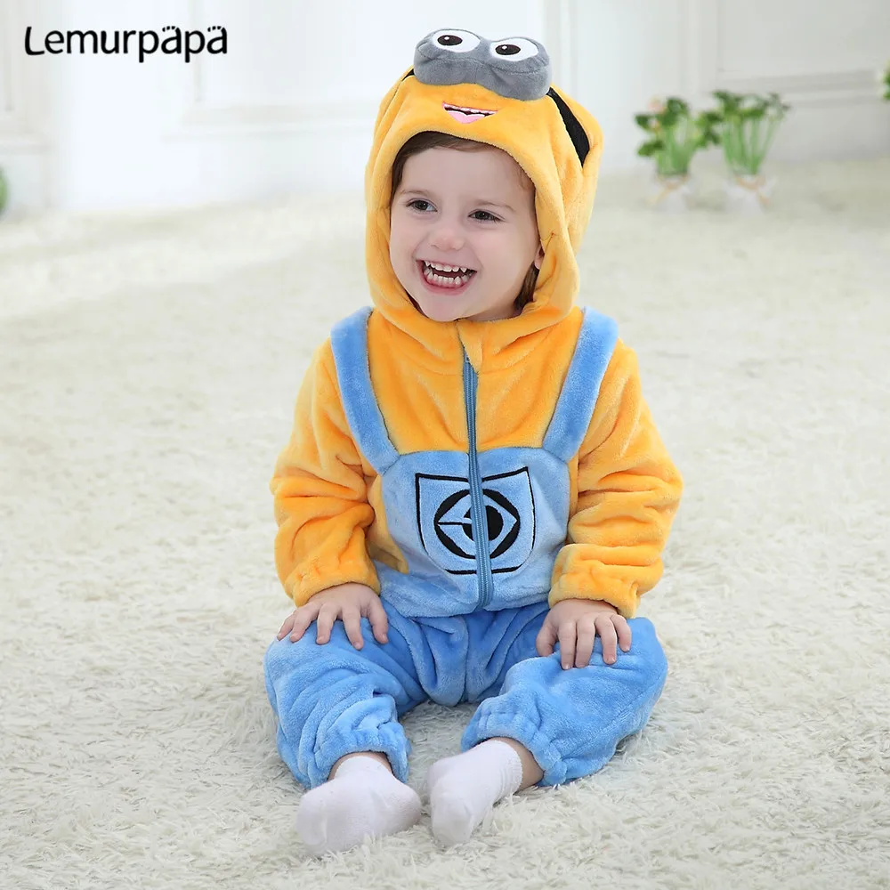 Kigurumis Одежда для новорожденных комбинезоны мальчиков и девочек малышей