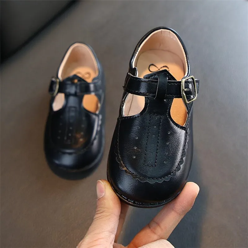 Детская повседневная обувь на плоской подошве туфли с Т образным вырезом и