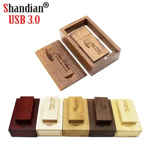USB-флеш-накопитель SHANDIAN в деревянной коробке, usb 3,0, 8-64 Гб