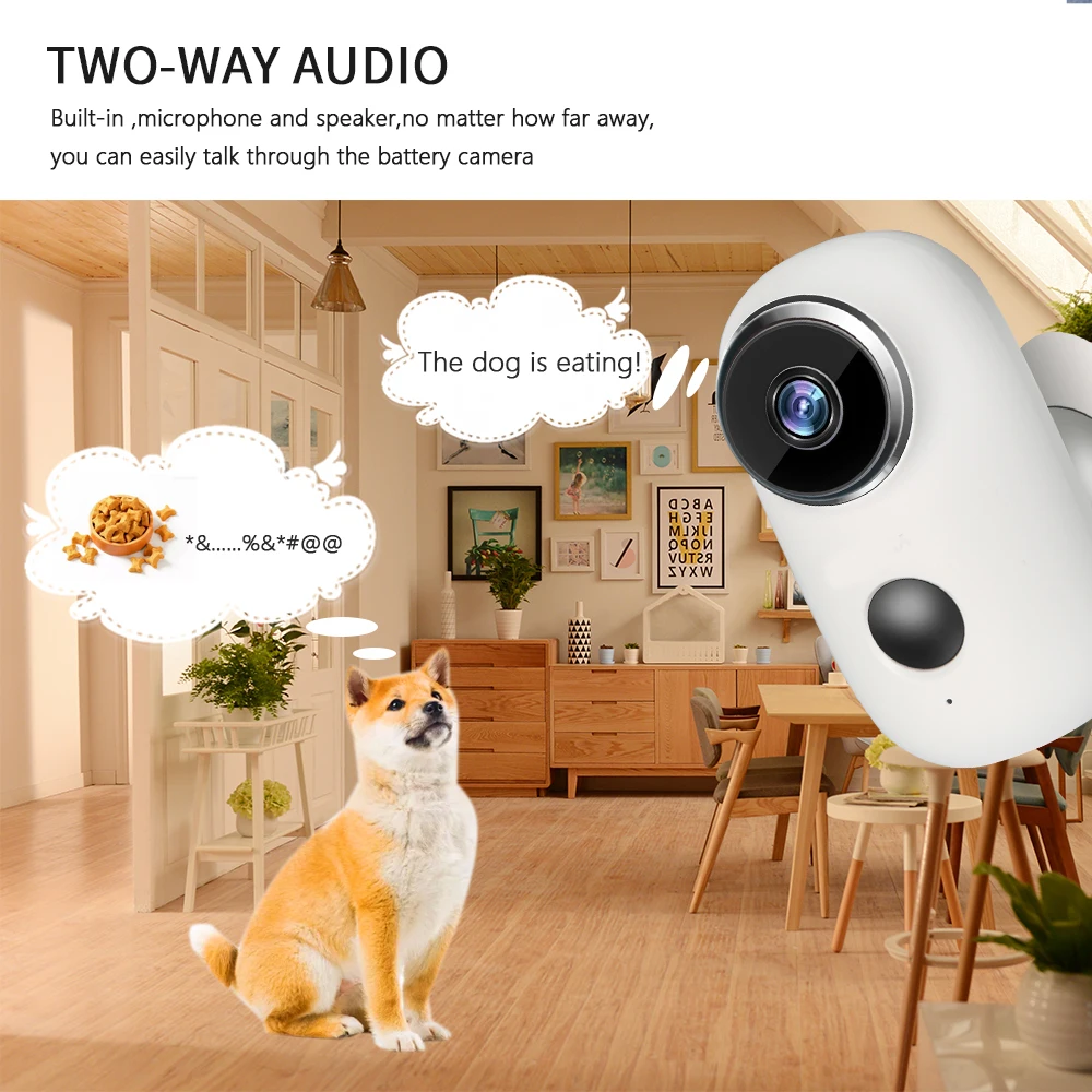 1080P 100% беспроводная аккумуляторная батарея IP Wi-Fi камера PIR сигнализация движения