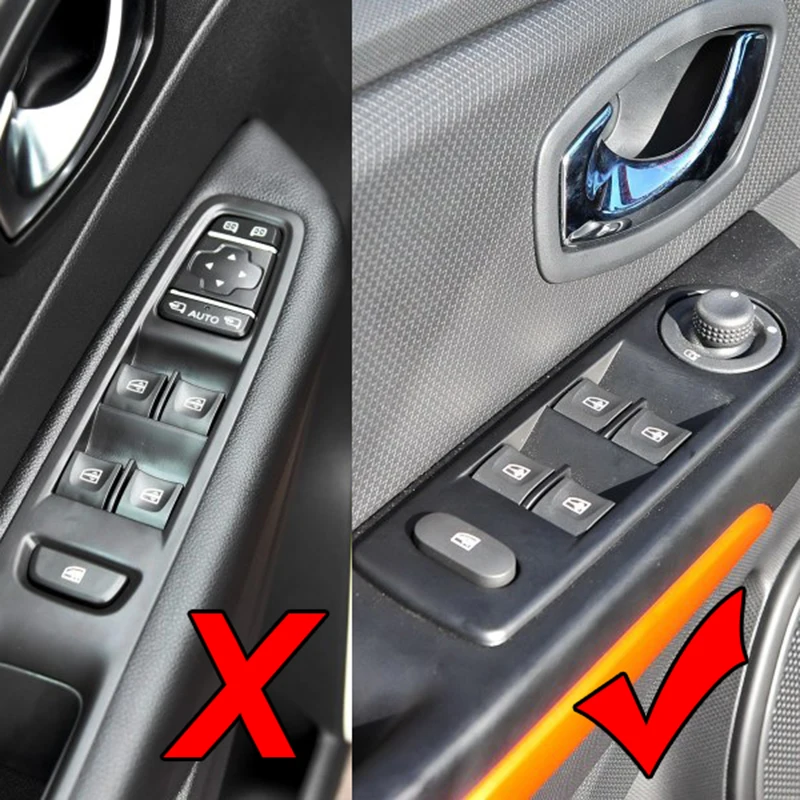 

For Renault Clio 4 Clio4 2013 14 15 16 Carbon Car Door Armrest Window Glass Lift Switch button Panel Cover Trim Accessories