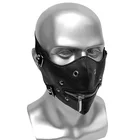 Маска для вечерние, косплея, Регулируемая Молния, аксессуары для Хэллоуина, маска из искусственной кожи в стиле панк, смешная маска Clun для сцены