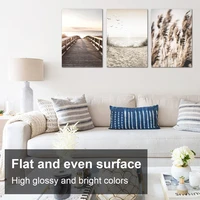 wall art sand falling reeds mushroom calm beach nordic poster wall art print canvas painting decoration pictures for living room