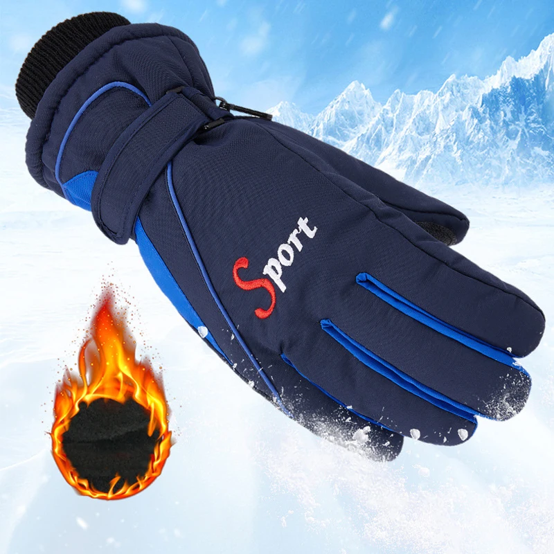 

Winter Snowboard Ski Gloves Non-slip Touch Screen Waterproof Cycling MountaineeringFleece Warm Snow Gloves Unisex