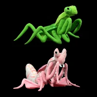 19cm height lifelike pink orchid mantis plush toys real life soft insect malaysian orchid mantis stuffed animals toy for kids