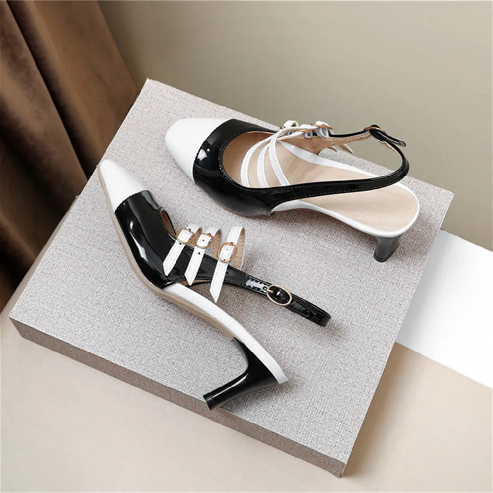 Летняя обувь Женские босоножки Модные женские на высоком квадратном каблуке с