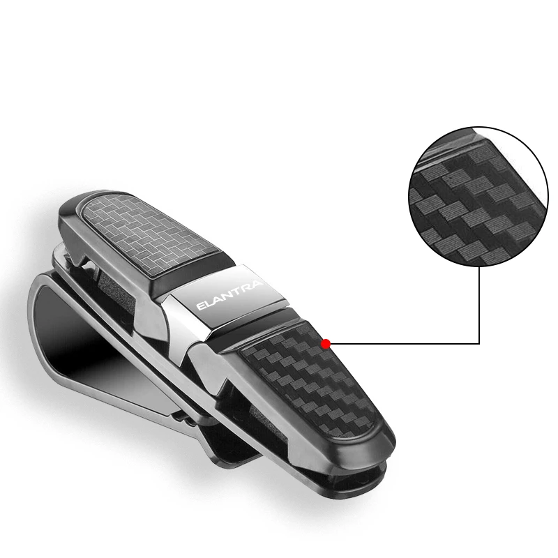 

For Hyundai Elantra 2018 to 2022 Portable Ticket Card Clamp Car Sun Visor Sunglasses Holder ABS Eyeglasses Clip Auto Accessories