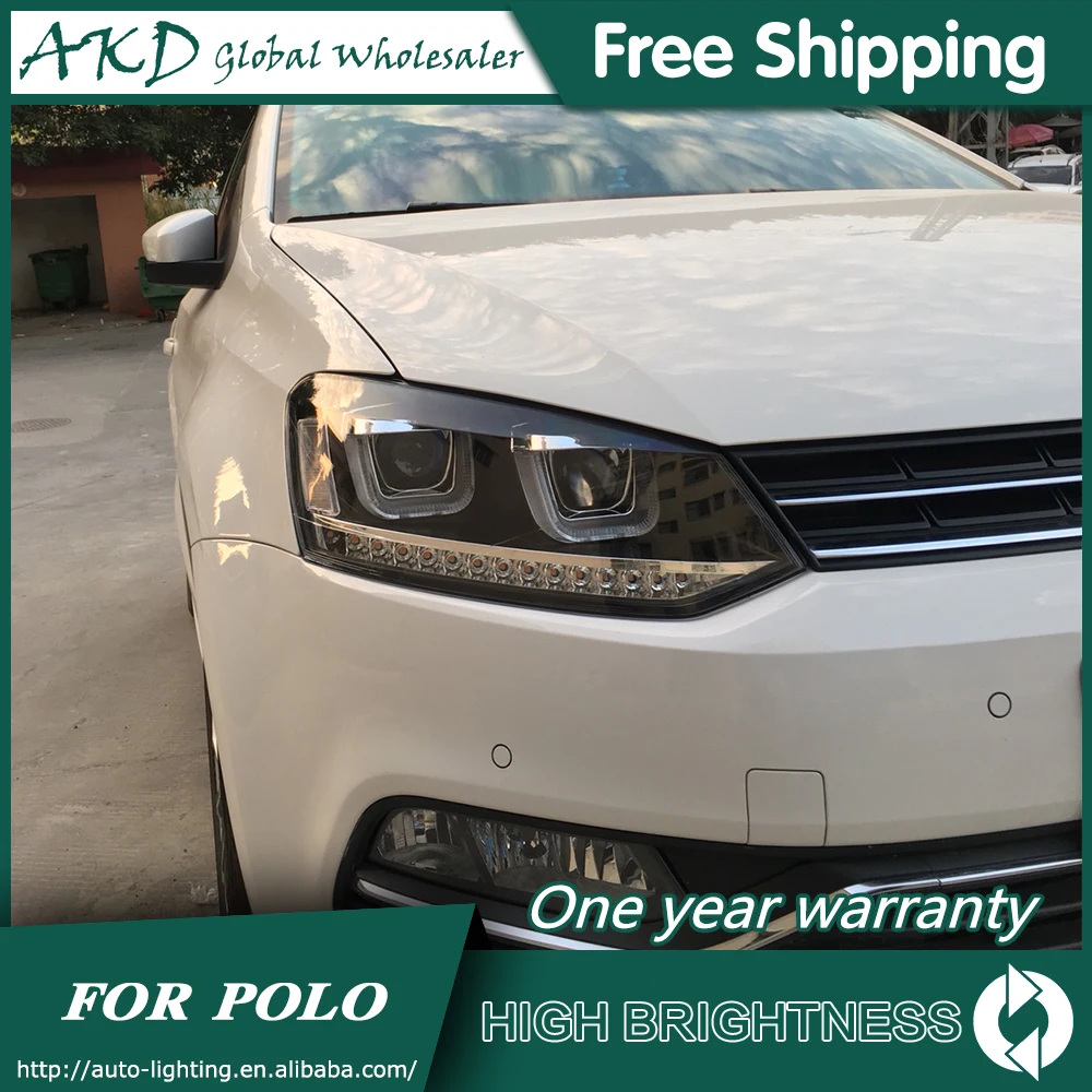 

Фасветильник s для VW Polo 2010-2017 Polo DRL дневсветильник ходовые огни фары светодиодные Биксеноновые лампы Противотуманные фары s-тюнинг автомобил...