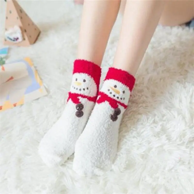 Coral velvet socks winter thickening Fashion Cute Creative Embroidery Cotton Women Socks Top Quality | Женская одежда