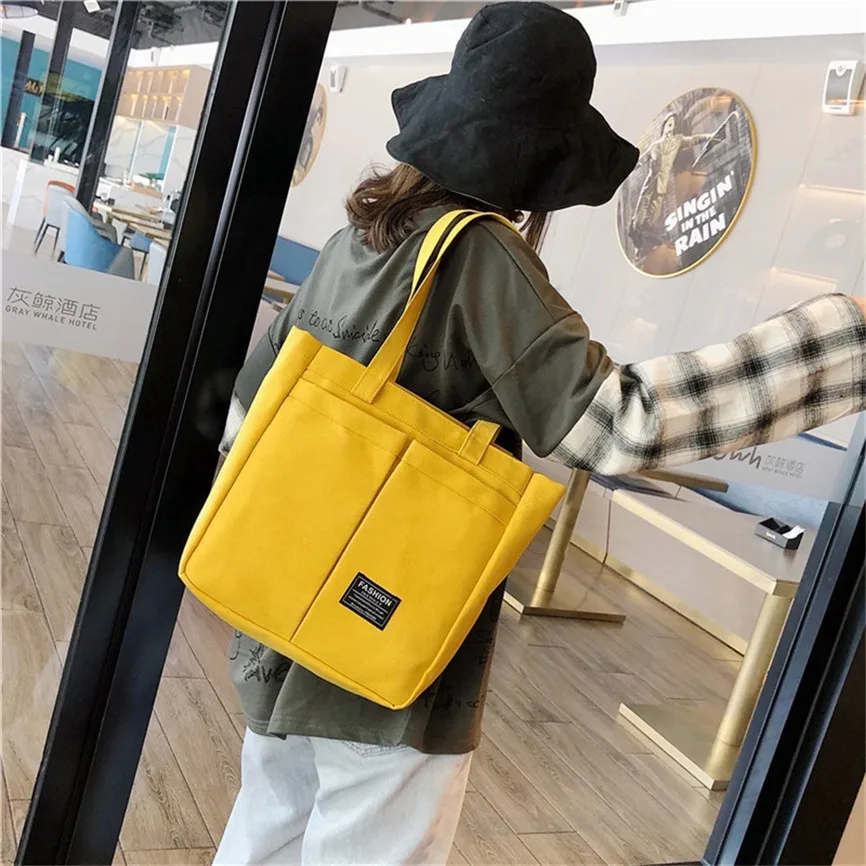 Женская Холщовая Сумка Bolsos Mujer простая вместительная винтажная сумка на молнии