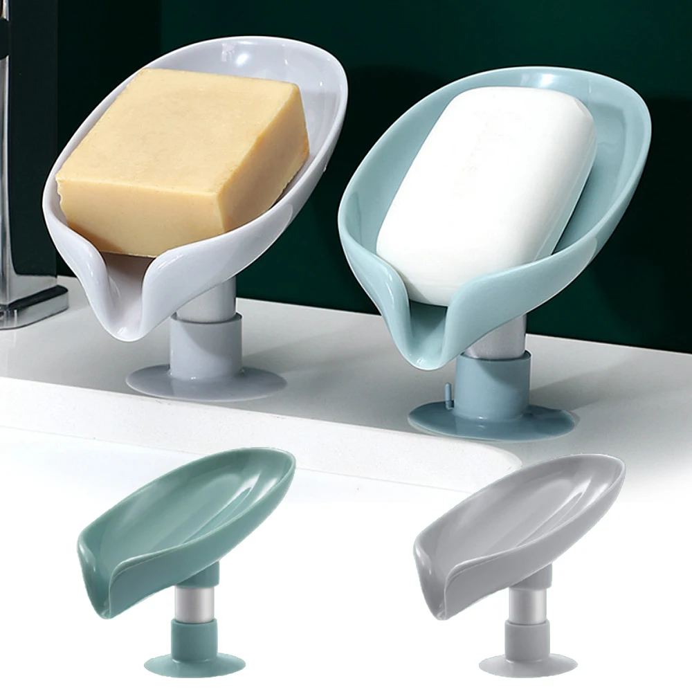 

Leaf Shape Soap Box Drain Soap Holder Box Bathroom Shower Soap Holder Sponge Storage Plate Tray Bathroom Supplies Bathroom Gadge