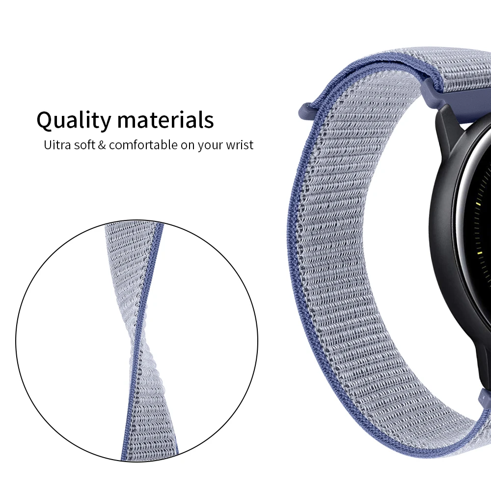 20 мм ремешок для часов Quick Release для samsung Galaxy Watch Active 2 Band Galaxy 42 мм ремешок Classic gear S2 спортивные часы с нейлоновым ремешком
