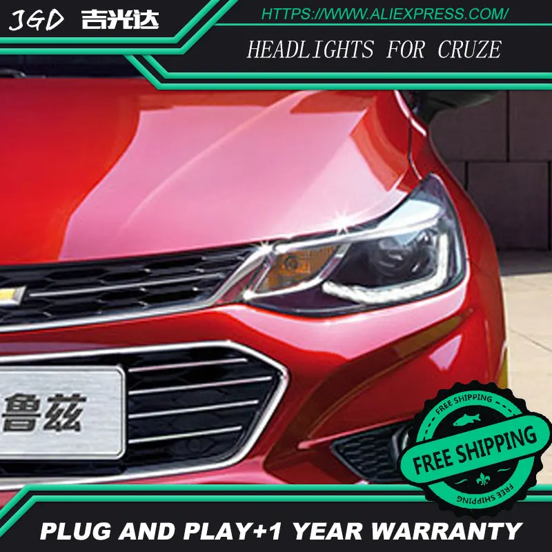 Автостайлинг фары для Chevrolet Cruze светодиодный H7 hid Биксеноновые линзы ближний свет