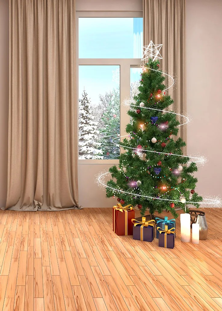 Фон для студийной фотосъемки с рождественскими подарками | Электроника