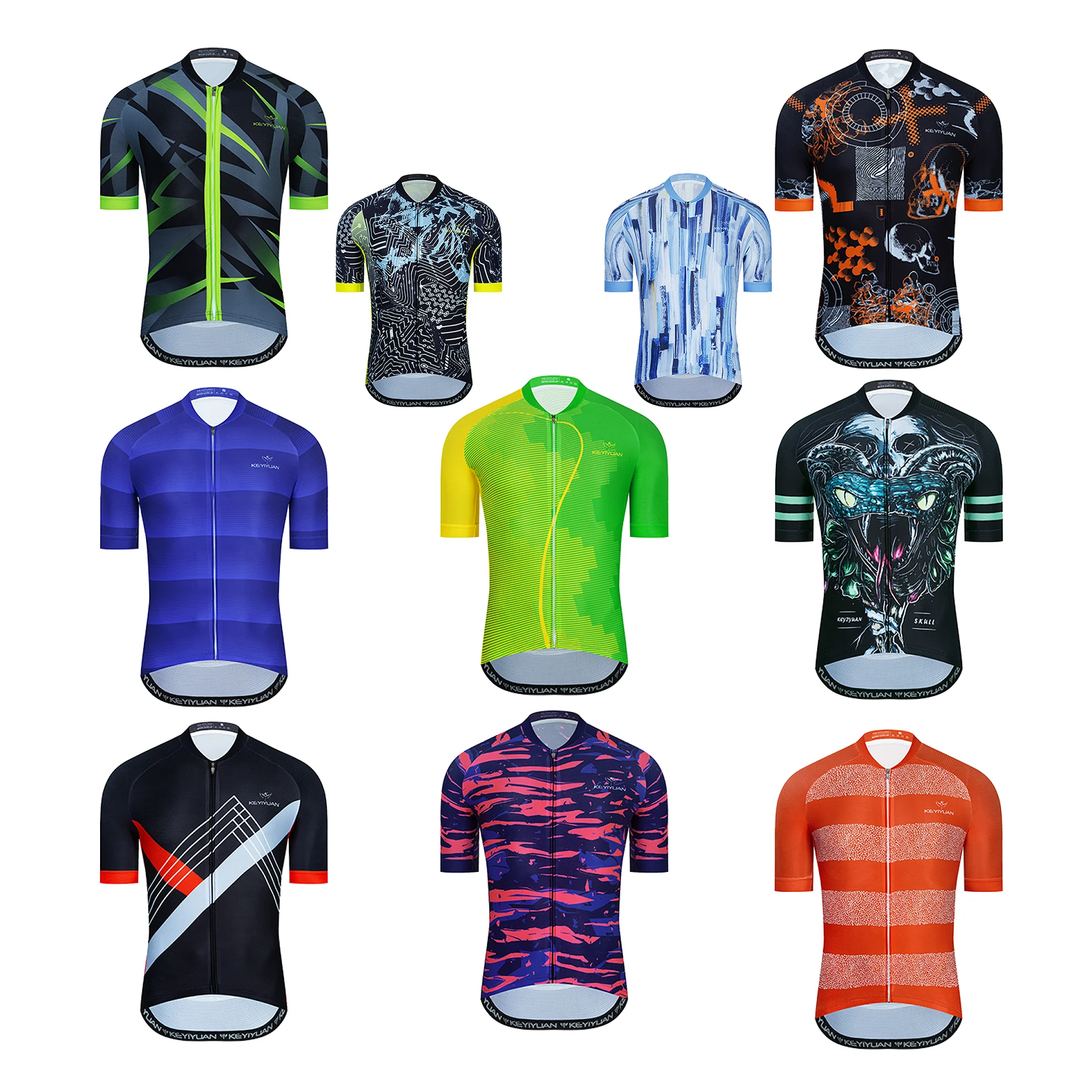 

KEYIYUAN Mens Breathable Cycling Jersey Quick-drying Sportswear Professional Cycling Team MTB Cycling Shirt Maillot Ciclismo