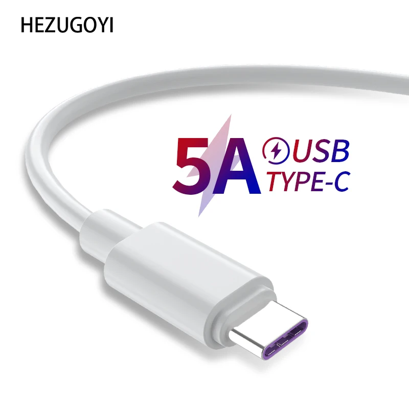

5A USB Type C Cable Super Fast Charging For Samsung Xiaomi 9 Huawei P40 Mate 30 40 Pro USB C Quick Charge Cable Type-C Data Cord