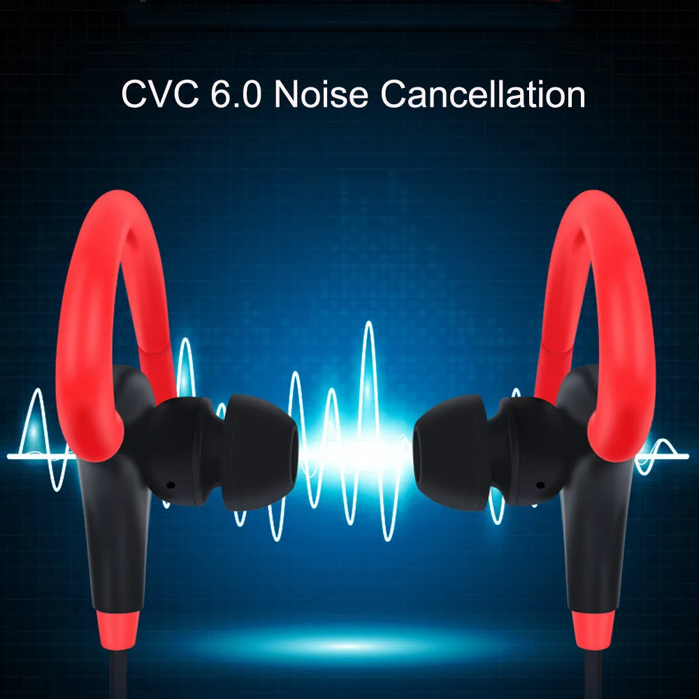 mosunx Wireless Bluetooth Earphones Noise Cancelling Headset Neckband life Sport stereo In-Ear With Microphone for iPhone Xs | Электроника