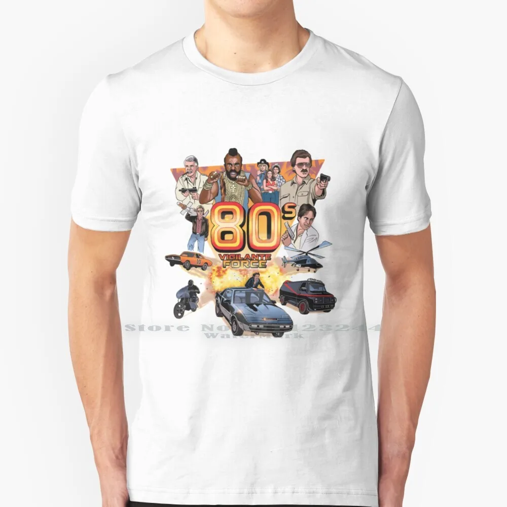 Футболка 80's Force 100% чистый хлопок 80 х годов ностальгия ретро красочные фильмы
