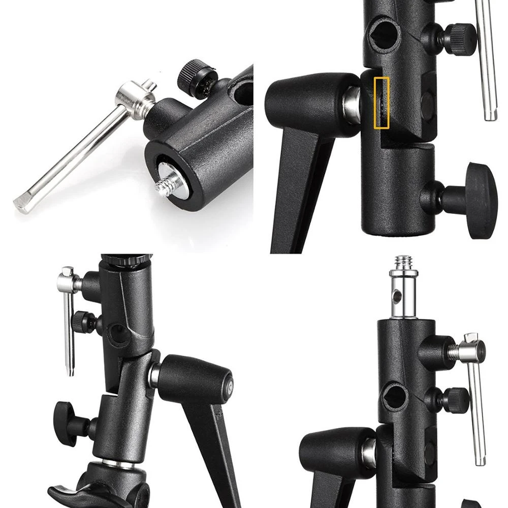 Foleto Flash Bracket Hot Shoe Umbrella Holder Light Stand Mount Adapter for Tripod photography light | Электроника