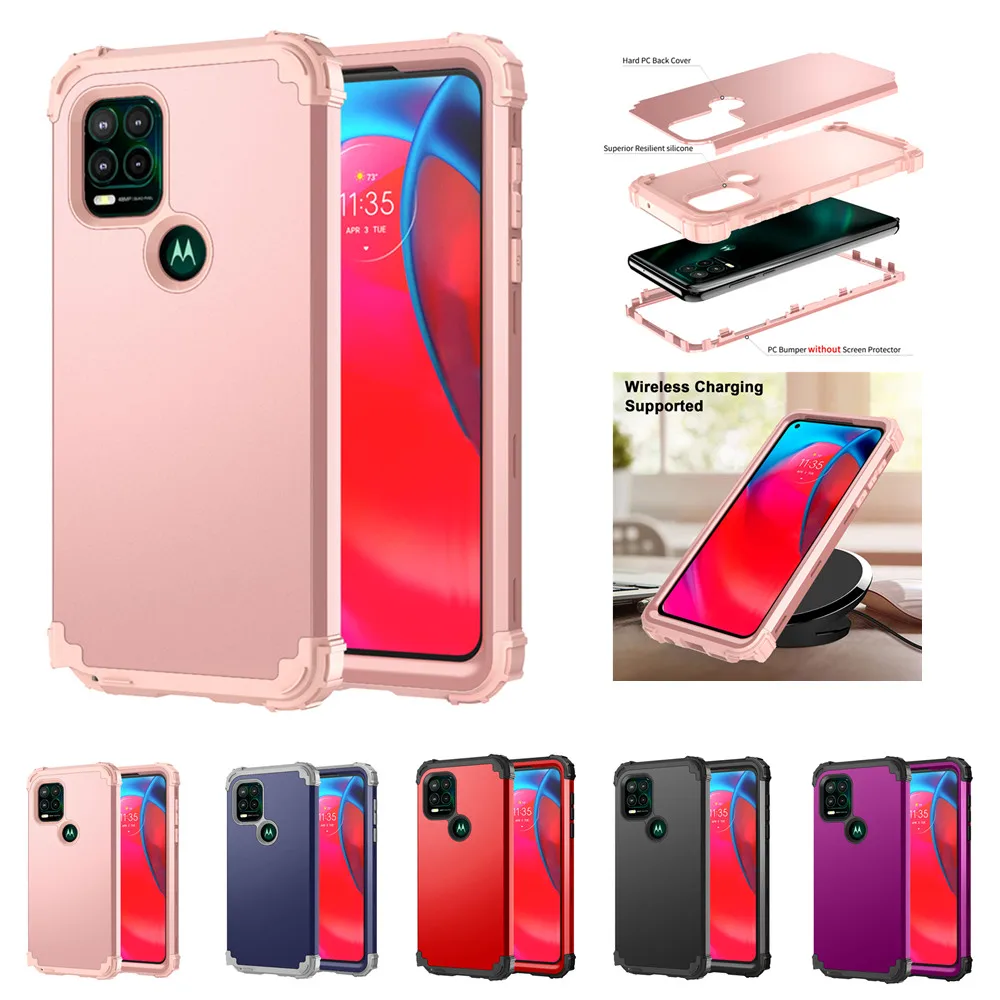 

Anti-Drop Phone Case for Motorola Moto G Stylus Power 2021 Shockproof Coque for Moto G Play Hybrid Hard PC Soft Silicone Cover