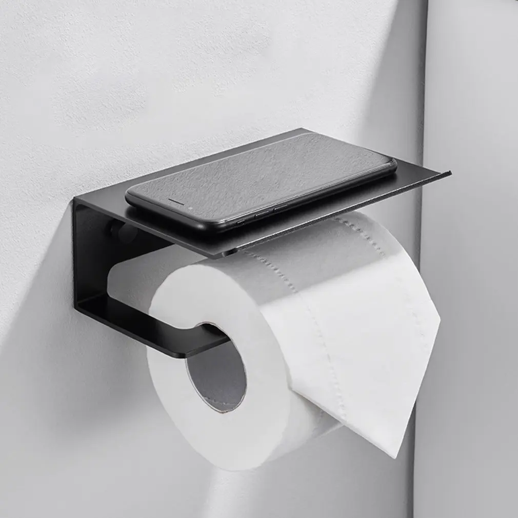

High Quality Bathroom Roll Holder Stainless Steel Mobile Phone Paper Towel Holder Toilet Paper Holder
