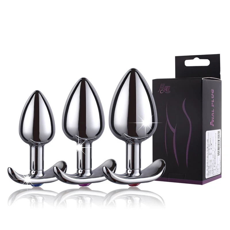 Анальная пробка 3 размера анальная из нержавеющей стали Женская секс-игрушка