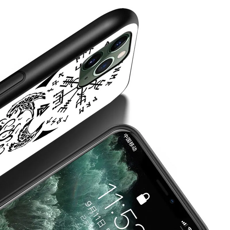 

Viking Vegvisir Odin Nordic For Apple iPhone 12 Mini 11 XS Pro Max XR X 8 7 6 6S Plus 5 5S SE 2020 Black Phone Case