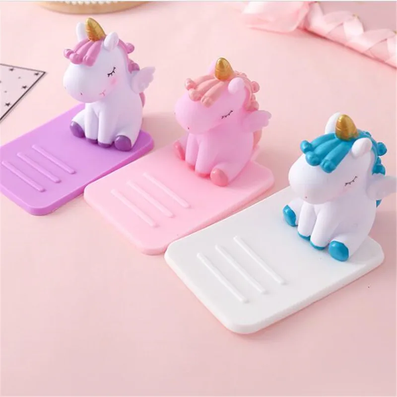 Cartoon Unicorn Phone Stand Bracket Base Mobile Holder Support Desk Decor Anti-slip For iPhone Huawei Samsung | Мобильные телефоны
