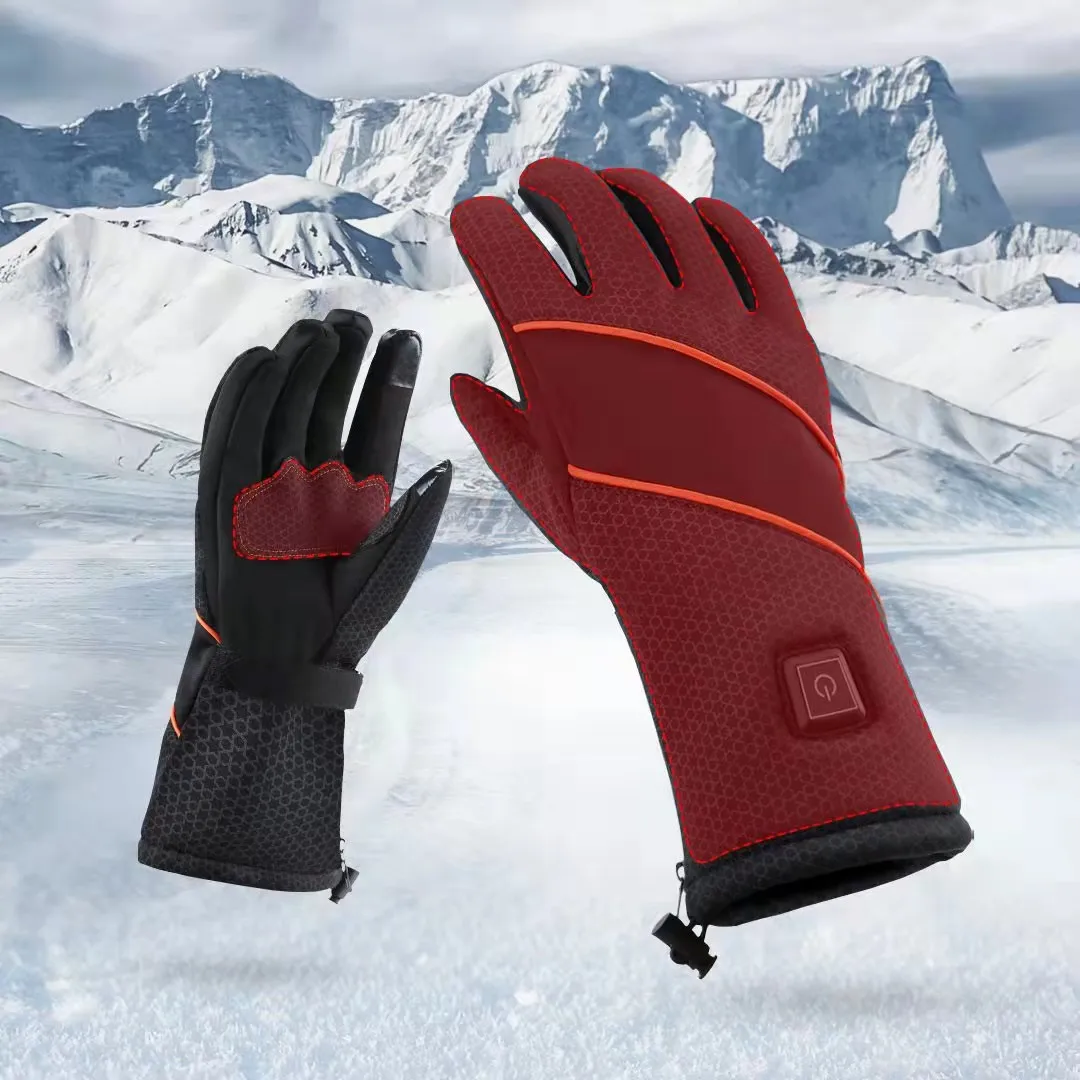 

NEW PMA Thermal Electric battery Heated Gloves Winter Skiing Motorcycle Gloves Unisex Black Hands Warmer Touchscreen For Outdoor
