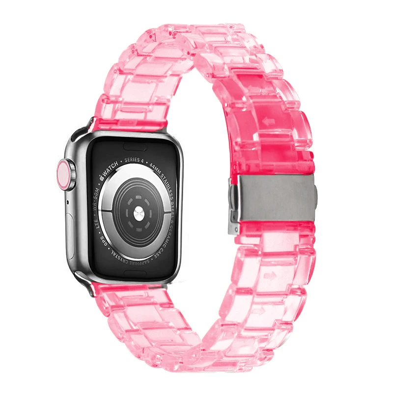 Ремешок прозрачный для Apple Watch 6 band 44 мм 40 резиновый браслет iWatch 42 38 watch series 3 4 5 se |