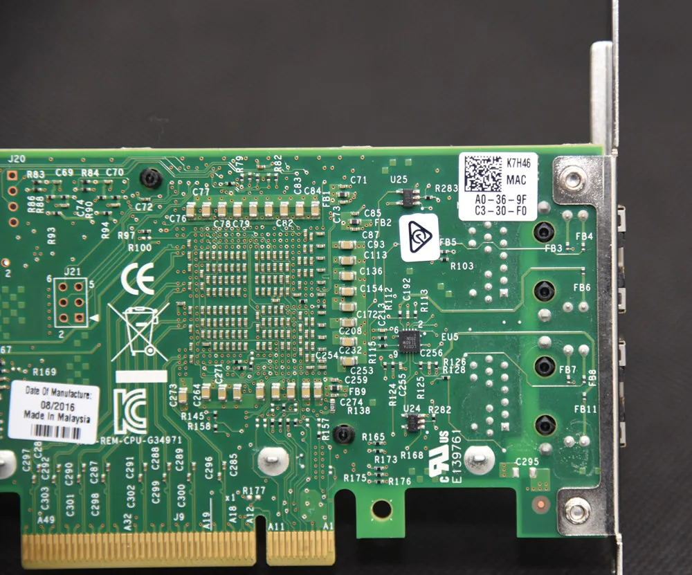 INTEL/DELL X540 T2 K7H46 3DFV8 двухпортовый RJ45 PCI E X8 10 ГБ 2P Ethernet конвергентный сетевой