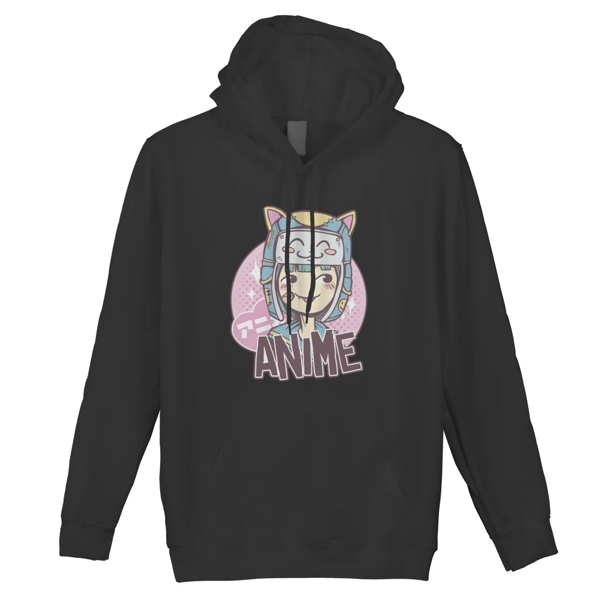 

Men's Hoodie Anime Girl Cute Cat Face HelmetCouples Matching long Sleeve Anime Retro Hip-Hop Sweat Capuche 37093