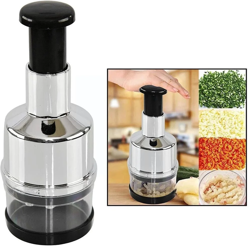 

Vegetable Food Chopper Chopper and Slicer Dicer Manual Mini Hand Onion Garlic Mincer with Cover Kitchen Accessories Gadgets