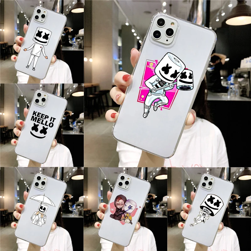 Роскошный чехол из ТПУ для DJ marshmallow телефона iPhone X XS 11Pro Max XR iPhones 8 7 6 6S Plus 5S SE мягкий