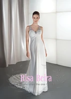 free shipping 2018 fashion luxury plus size rhinestone crystal sexy backless white long chiffon bridal gown bridesmaid dresses