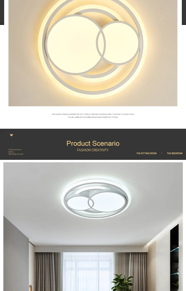 Круглая современная светодиодная Люстра для гостиной, спальни, studyroom light, домашний деко, белый Утюг+ акриловые светодиодные люстры, потолочные светильники