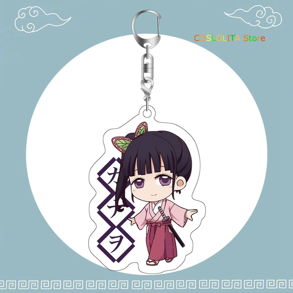 

Anime Demon Slayer Kimetsu no Yaiba Kamado Tanjirou Cosplay Acrylic Keychain Cartoon Key rings School Bag Itabag Pendant Gifts