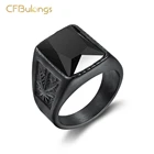 Cfbuдлинная Мужская квадратная красная черная стандартная нержавеющая сталь 316L в стиле хип-хоп Рок модная мужская бижутерия подарок бойфренду