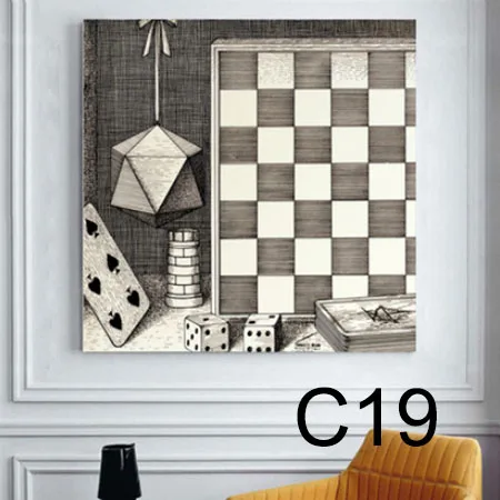19 Decoracion fornazetti живопись Современные винтажные Ретро подарки настенные художественные цитаты Спальня Декор Арт Рисунок Фигуры с внутренней рамкой - Цвет: 19