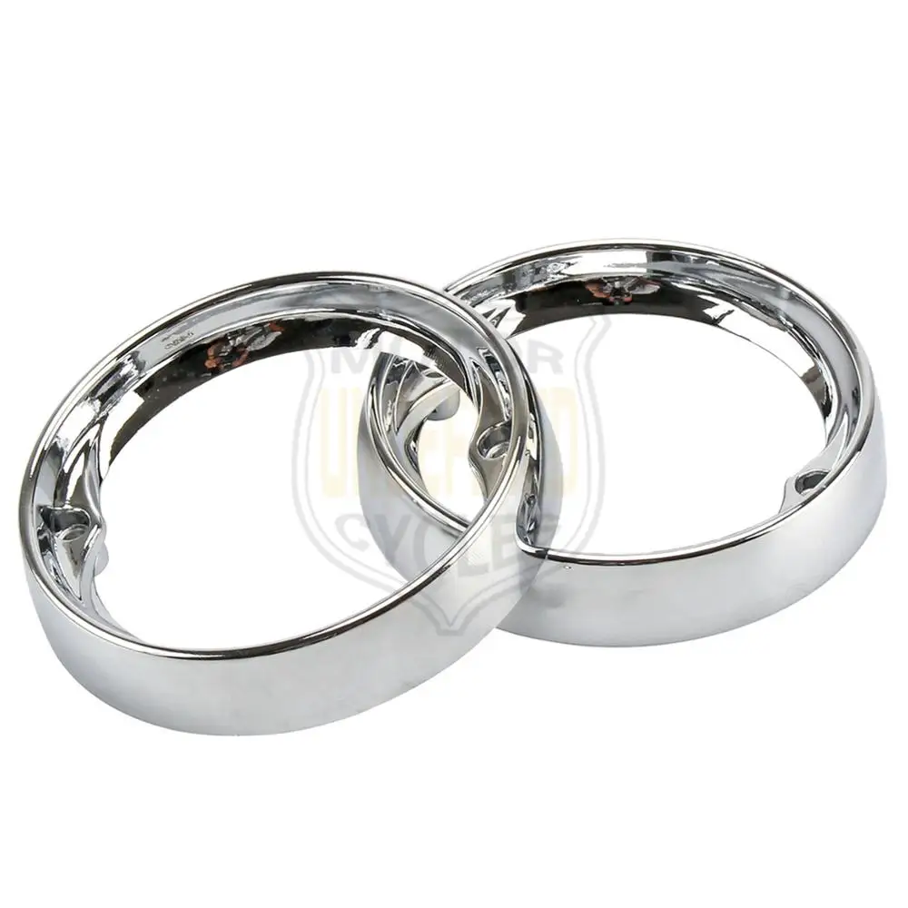 Хромированный глубокий плоский светильник с поворотным сигналом для Harley Touring Street