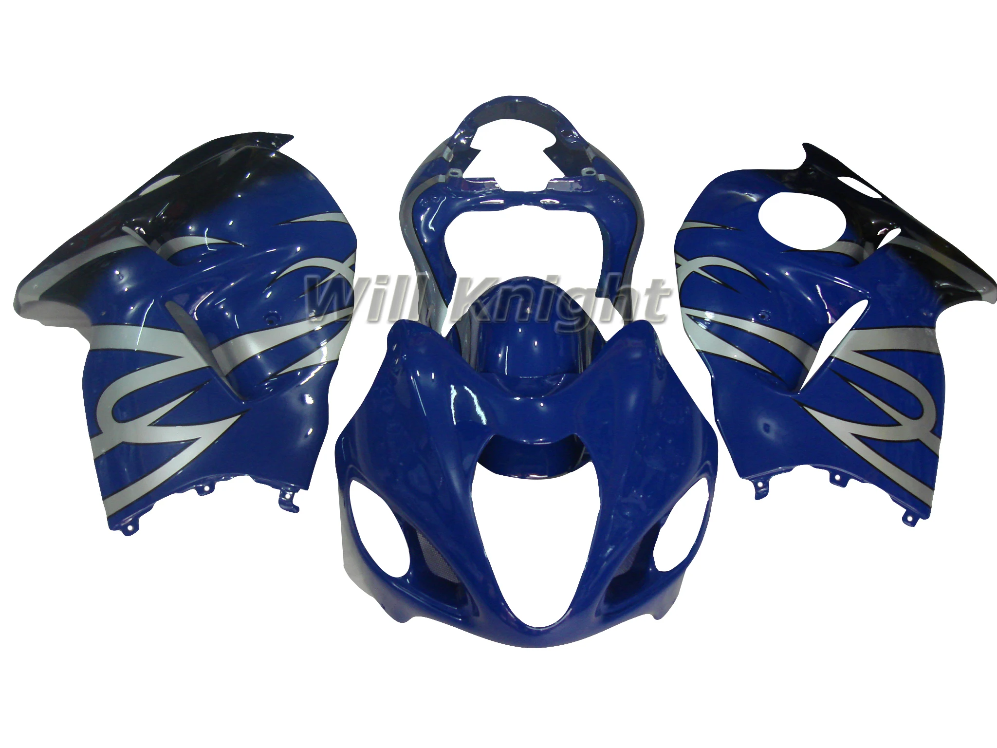 

Fairing Kit for GSXR1300 Hayabusa 1997-2007 Blue With Silver Flame Bodywork ABS 1998 1999 2000 2001 2002 2003 2004 2005 2006