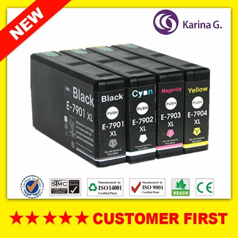 Совместимый чернильный картридж для Epson T7911 T7901 T7904 T7914 рабочей силы Pro WF 4630DWF 4640DTWF