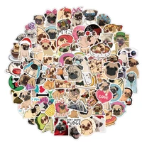 103050100pcsset cartoon animal pug for children gift cartoon anime stickers to stationery laptop suitcase guitar fridge