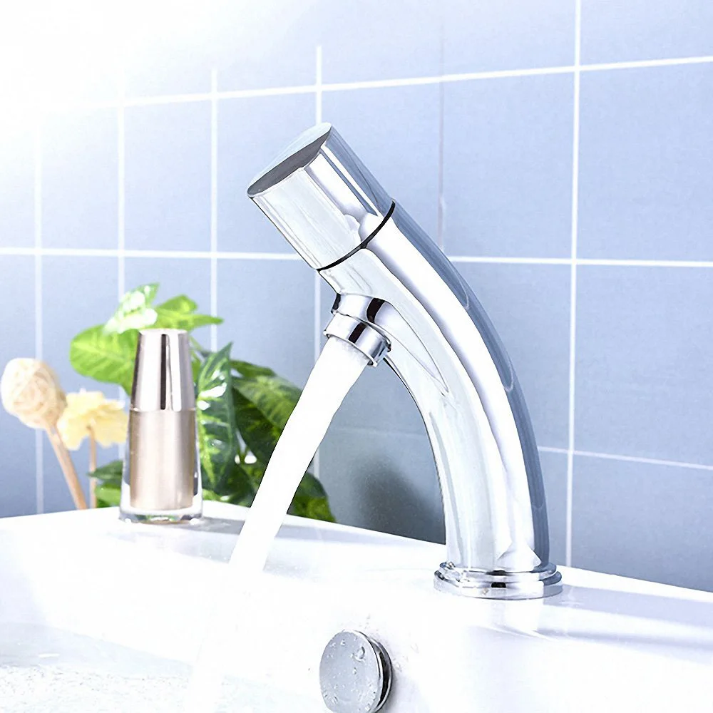 Быстро открывающийся кран для ванной комнаты латунный раковины на бортике с