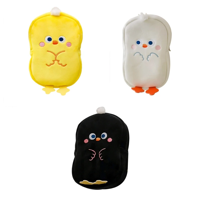 

Portable Plush Pencil Pen Case Cosmetic Makeup Coin Pouch Zipper Bag Purse