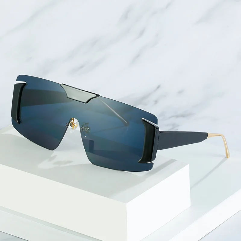 

Fashion One Piece Sunglasses Women Windproof Glasses Retro Sunglass Men Outdoor Driving Eyewear UV400 Sun Glass Gradient Shades