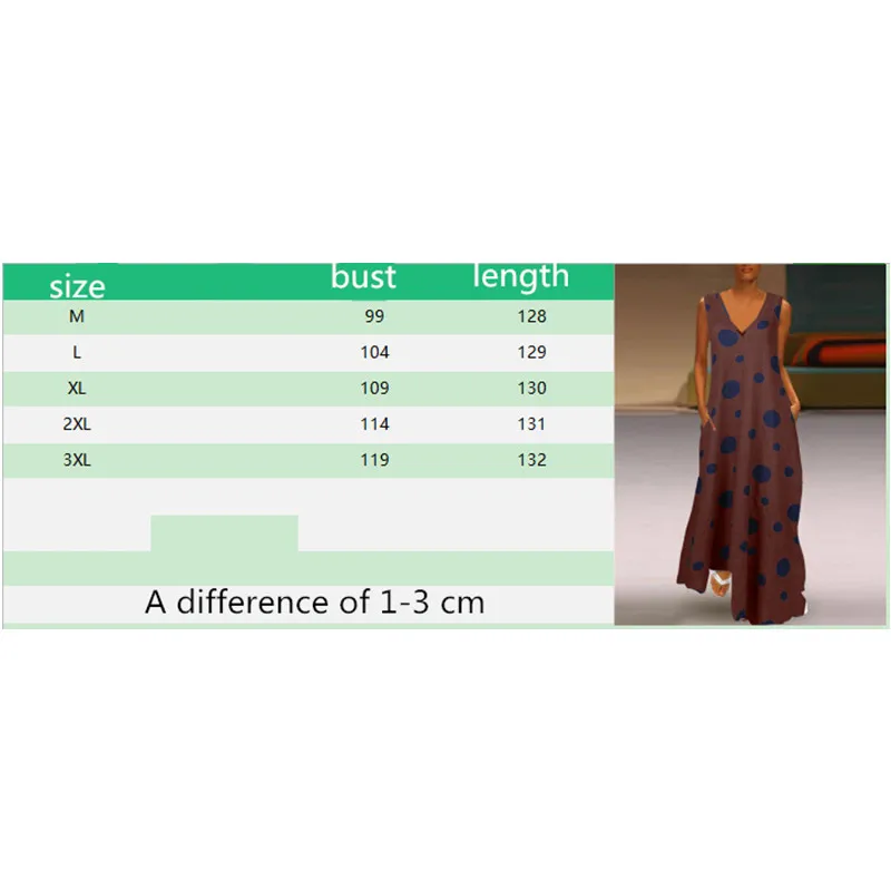 

Dot Women's Dress Summer Casual Cotton Linen V Neck Loose Big Swing Dresses Woman Sleeveless Clothing