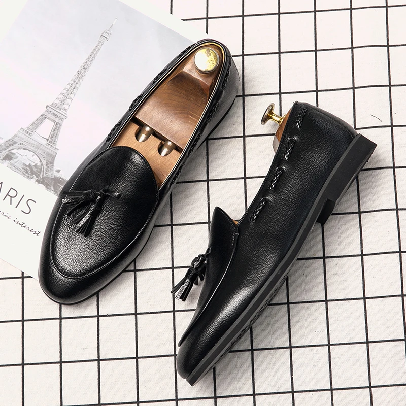 

2020 New Men's Spring Loafers Shoes Genuine Leather Soft Man Casual Slip-on Shoes Cowhide High Quality Comfortable Male Footwear