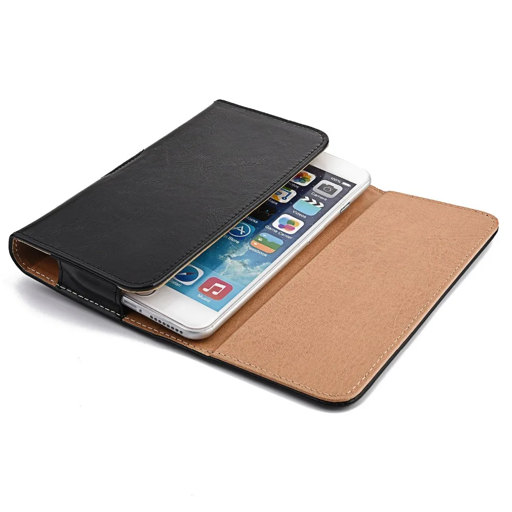 Горизонтальный Премиум чехол из искусственной кожи для iPhone 12 11 X XR XS Max 8 7 6 6S Plus