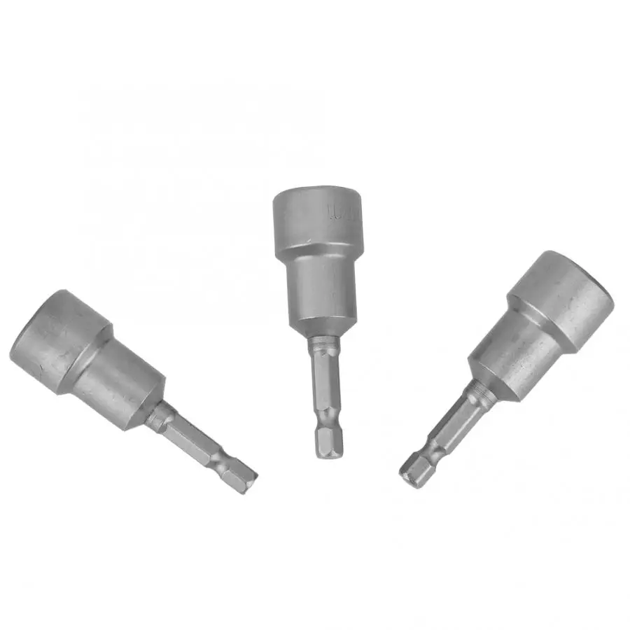 

3 pcs 15mm Socket Strongly Magnetic Surface Blackening Socket for Screwdriver Drill Screwdriver Socket Hex Socket